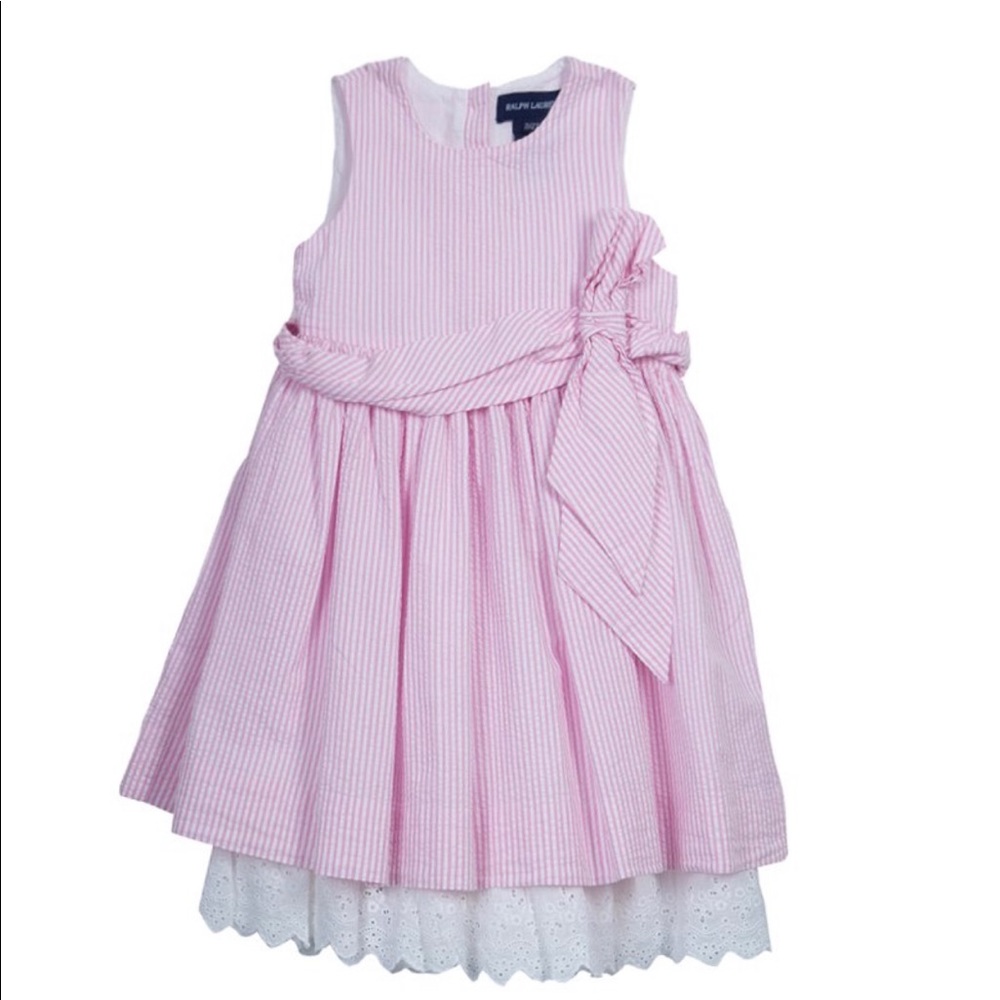 Ralph Lauren Toddler Pink Seersucker Dress